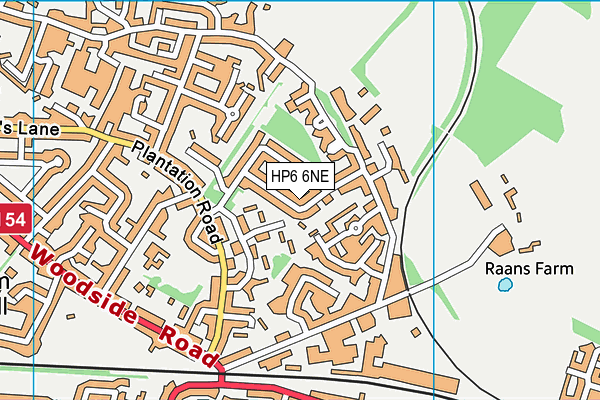 HP6 6NE map - OS VectorMap District (Ordnance Survey) HP6 6NE map - OS VectorMap District (Ordnance Survey)