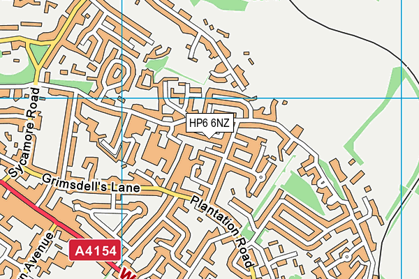 HP6 6NZ map - OS VectorMap District (Ordnance Survey) HP6 6NZ map - OS VectorMap District (Ordnance Survey)