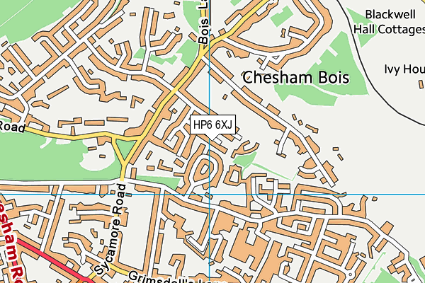 HP6 6XJ map - OS VectorMap District (Ordnance Survey)