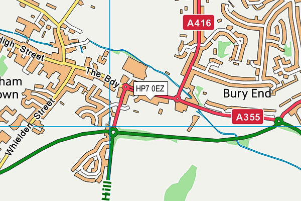 HP7 0EZ map - OS VectorMap District (Ordnance Survey)