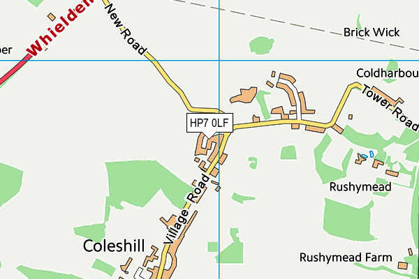 HP7 0LF map - OS VectorMap District (Ordnance Survey)