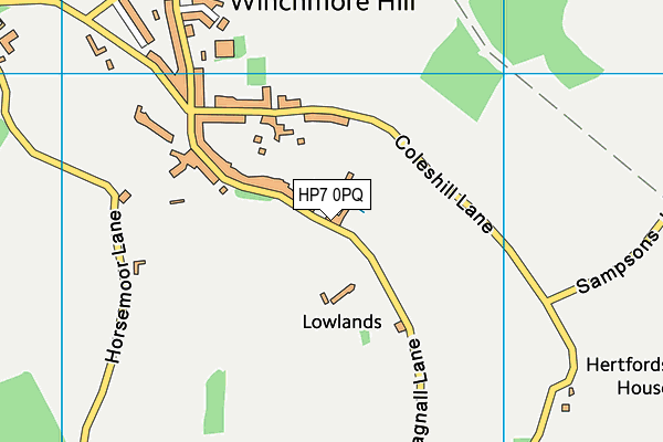 HP7 0PQ map - OS VectorMap District (Ordnance Survey) HP7 0PQ map - OS VectorMap District (Ordnance Survey)