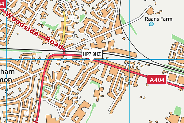 HP7 9HZ map - OS VectorMap District (Ordnance Survey)