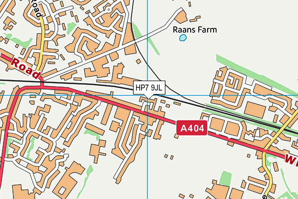 HP7 9JL map - OS VectorMap District (Ordnance Survey) HP7 9JL map - OS VectorMap District (Ordnance Survey)