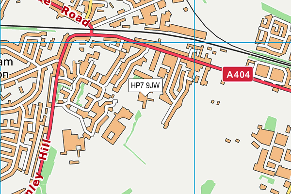 HP7 9JW map - OS VectorMap District (Ordnance Survey) HP7 9JW map - OS VectorMap District (Ordnance Survey)