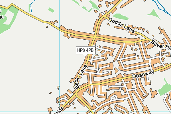 HP8 4PB map - OS VectorMap District (Ordnance Survey) HP8 4PB map - OS VectorMap District (Ordnance Survey)