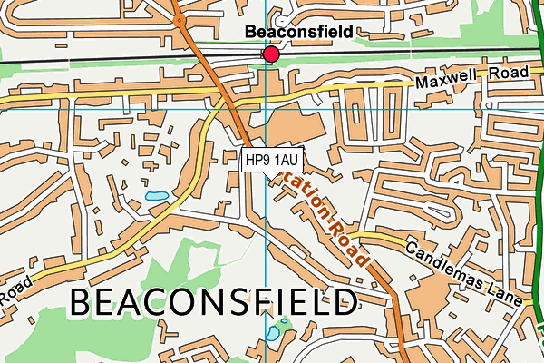 HP9 1AU map - OS VectorMap District (Ordnance Survey)