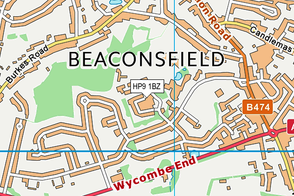 HP9 1BZ map - OS VectorMap District (Ordnance Survey) HP9 1BZ map - OS VectorMap District (Ordnance Survey)