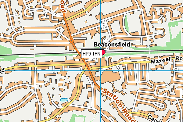 HP9 1FN map - OS VectorMap District (Ordnance Survey) HP9 1FN map - OS VectorMap District (Ordnance Survey)