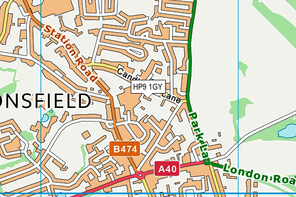 HP9 1GY map - OS VectorMap District (Ordnance Survey) HP9 1GY map - OS VectorMap District (Ordnance Survey)