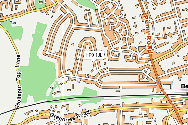 HP9 1JL map - OS VectorMap District (Ordnance Survey) HP9 1JL map - OS VectorMap District (Ordnance Survey)
