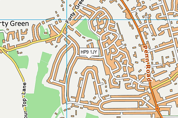 HP9 1JY map - OS VectorMap District (Ordnance Survey) HP9 1JY map - OS VectorMap District (Ordnance Survey)