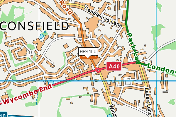 HP9 1LU map - OS VectorMap District (Ordnance Survey) HP9 1LU map - OS VectorMap District (Ordnance Survey)