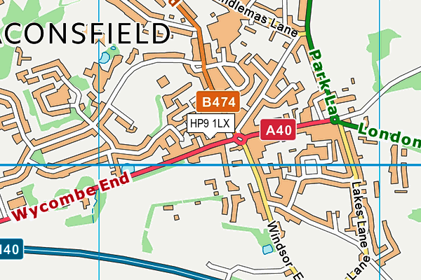 HP9 1LX map - OS VectorMap District (Ordnance Survey) HP9 1LX map - OS VectorMap District (Ordnance Survey)