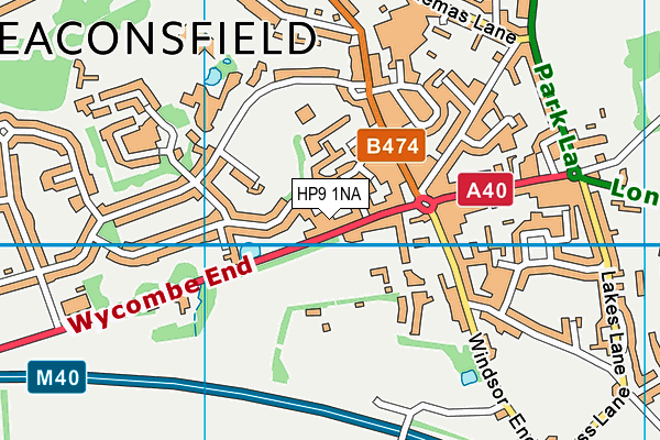 HP9 1NA map - OS VectorMap District (Ordnance Survey)