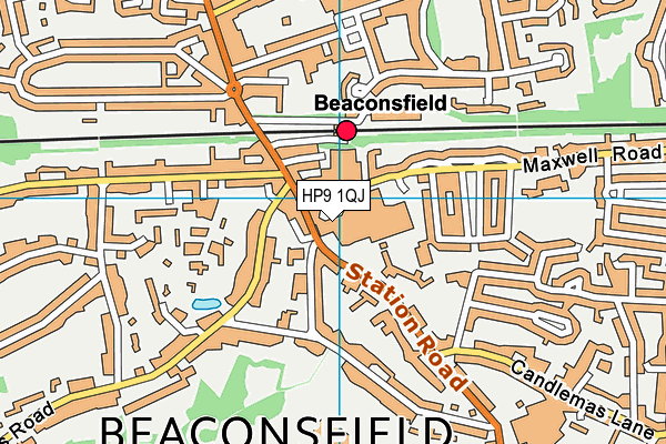 HP9 1QJ map - OS VectorMap District (Ordnance Survey) HP9 1QJ map - OS VectorMap District (Ordnance Survey)