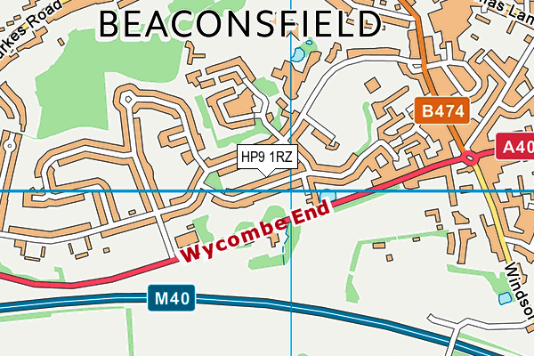 HP9 1RZ map - OS VectorMap District (Ordnance Survey) HP9 1RZ map - OS VectorMap District (Ordnance Survey)