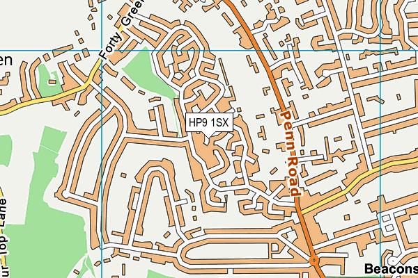HP9 1SX map - OS VectorMap District (Ordnance Survey) HP9 1SX map - OS VectorMap District (Ordnance Survey)