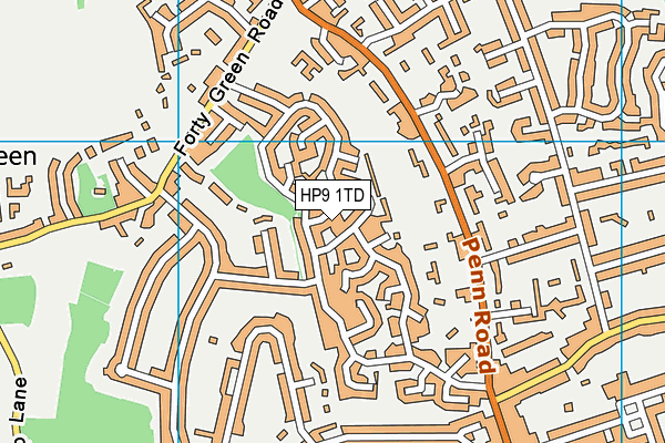 HP9 1TD map - OS VectorMap District (Ordnance Survey) HP9 1TD map - OS VectorMap District (Ordnance Survey)