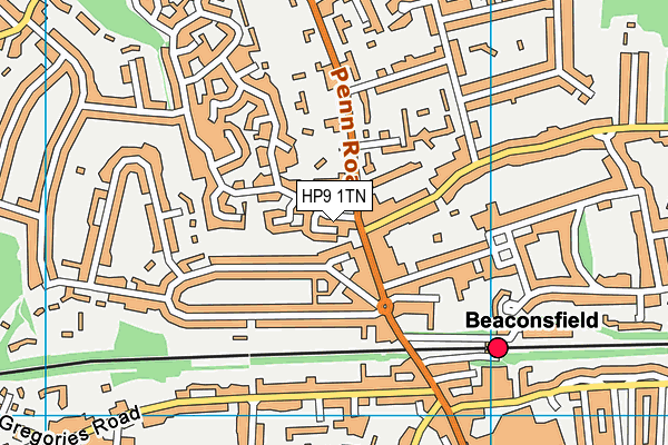 HP9 1TN map - OS VectorMap District (Ordnance Survey) HP9 1TN map - OS VectorMap District (Ordnance Survey)