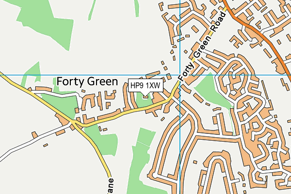 HP9 1XW map - OS VectorMap District (Ordnance Survey)