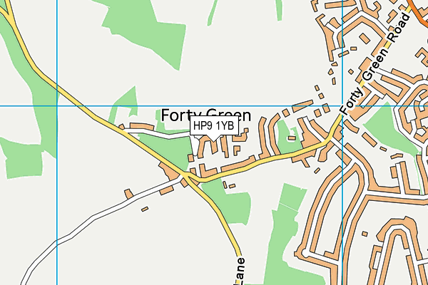 HP9 1YB map - OS VectorMap District (Ordnance Survey)