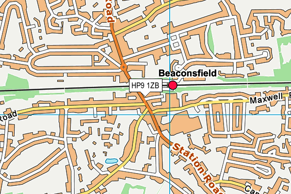 HP9 1ZB map - OS VectorMap District (Ordnance Survey)