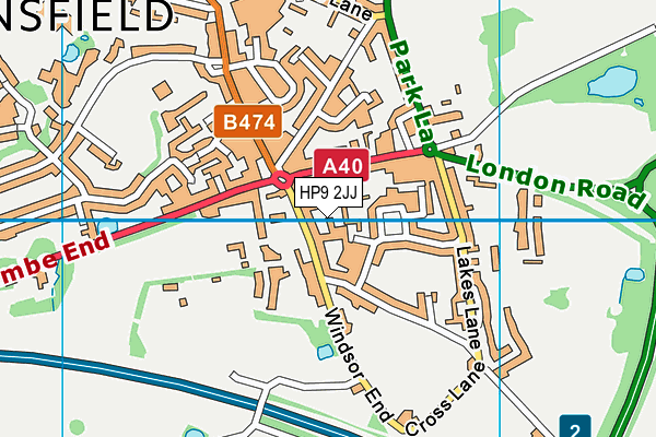 HP9 2JJ map - OS VectorMap District (Ordnance Survey)