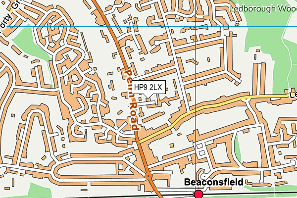 HP9 2LX map - OS VectorMap District (Ordnance Survey) HP9 2LX map - OS VectorMap District (Ordnance Survey)