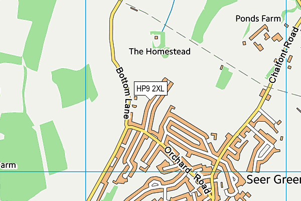 HP9 2XL map - OS VectorMap District (Ordnance Survey)
