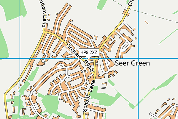 HP9 2XZ map - OS VectorMap District (Ordnance Survey)