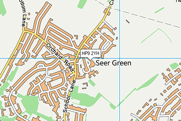 HP9 2YH map - OS VectorMap District (Ordnance Survey)