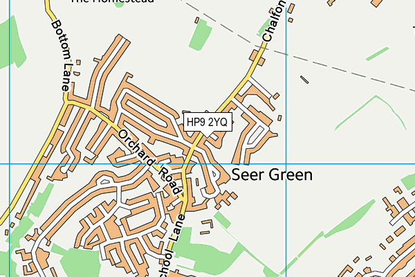 HP9 2YQ map - OS VectorMap District (Ordnance Survey) HP9 2YQ map - OS VectorMap District (Ordnance Survey)