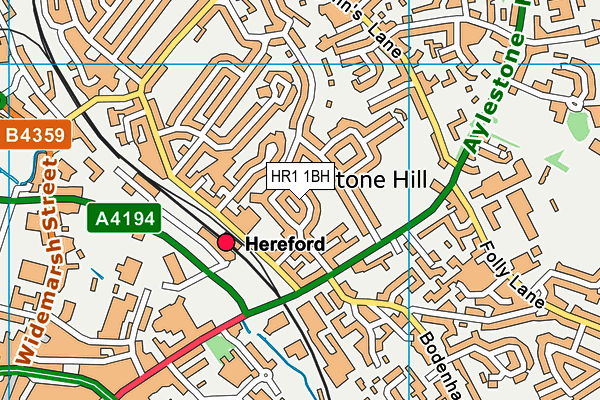 HR1 1BH map - OS VectorMap District (Ordnance Survey) HR1 1BH map - OS VectorMap District (Ordnance Survey)