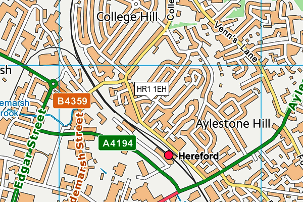 HR1 1EH map - OS VectorMap District (Ordnance Survey) HR1 1EH map - OS VectorMap District (Ordnance Survey)
