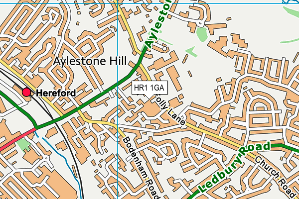 HR1 1GA map - OS VectorMap District (Ordnance Survey) HR1 1GA map - OS VectorMap District (Ordnance Survey)