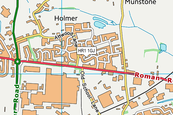 HR1 1GJ map - OS VectorMap District (Ordnance Survey) HR1 1GJ map - OS VectorMap District (Ordnance Survey)