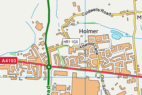 HR1 1GX map - OS VectorMap District (Ordnance Survey) HR1 1GX map - OS VectorMap District (Ordnance Survey)