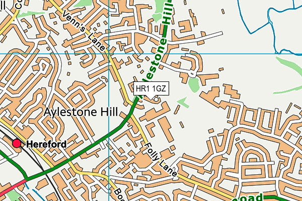 HR1 1GZ map - OS VectorMap District (Ordnance Survey) HR1 1GZ map - OS VectorMap District (Ordnance Survey)