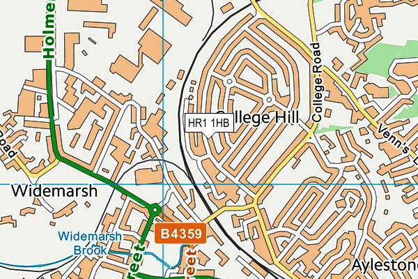 HR1 1HB map - OS VectorMap District (Ordnance Survey) HR1 1HB map - OS VectorMap District (Ordnance Survey)