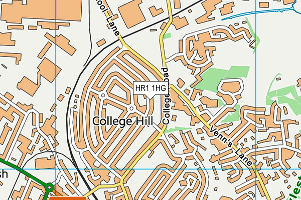 HR1 1HG map - OS VectorMap District (Ordnance Survey) HR1 1HG map - OS VectorMap District (Ordnance Survey)