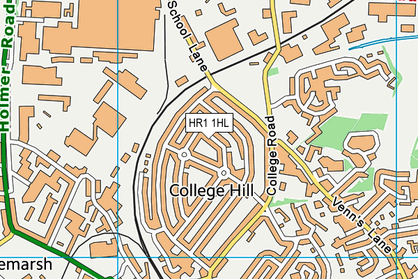 HR1 1HL map - OS VectorMap District (Ordnance Survey)