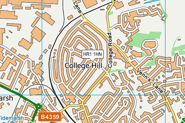 HR1 1HN map - OS VectorMap District (Ordnance Survey) HR1 1HN map - OS VectorMap District (Ordnance Survey)
