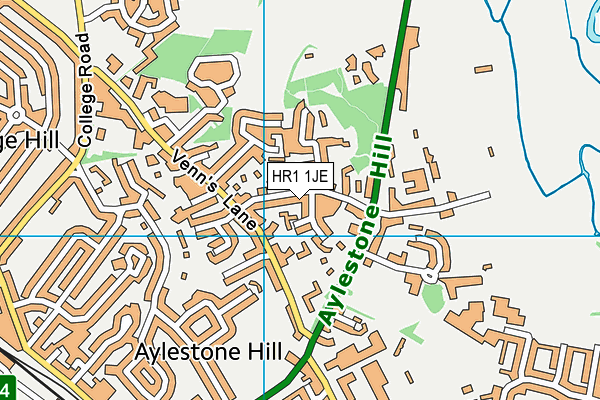 HR1 1JE map - OS VectorMap District (Ordnance Survey)