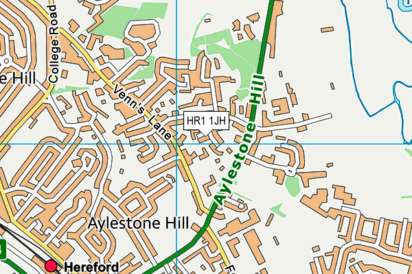 HR1 1JH map - OS VectorMap District (Ordnance Survey)