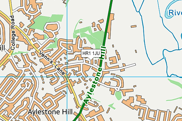 HR1 1JU map - OS VectorMap District (Ordnance Survey)