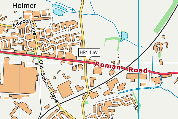 HR1 1JW map - OS VectorMap District (Ordnance Survey) HR1 1JW map - OS VectorMap District (Ordnance Survey)