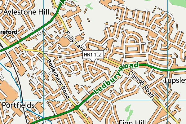 HR1 1LZ map - OS VectorMap District (Ordnance Survey) HR1 1LZ map - OS VectorMap District (Ordnance Survey)