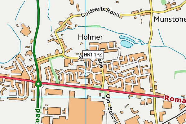 HR1 1PZ map - OS VectorMap District (Ordnance Survey) HR1 1PZ map - OS VectorMap District (Ordnance Survey)