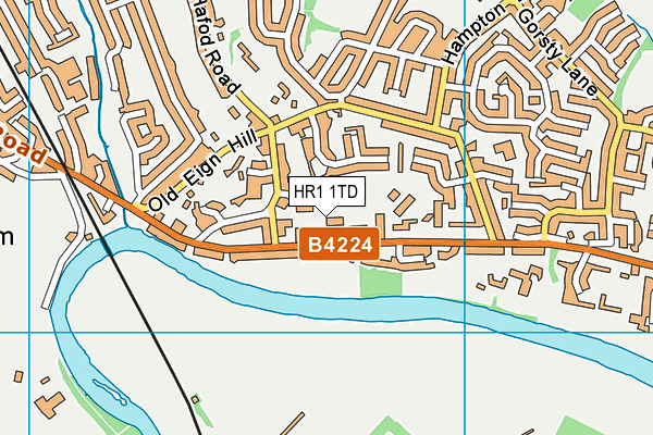 HR1 1TD map - OS VectorMap District (Ordnance Survey)